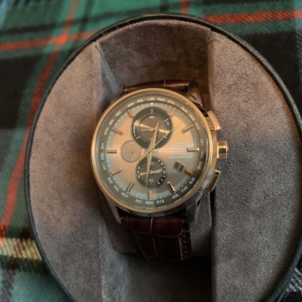 Citizen World Chronograph A-T Eco-Drive Rose Gold